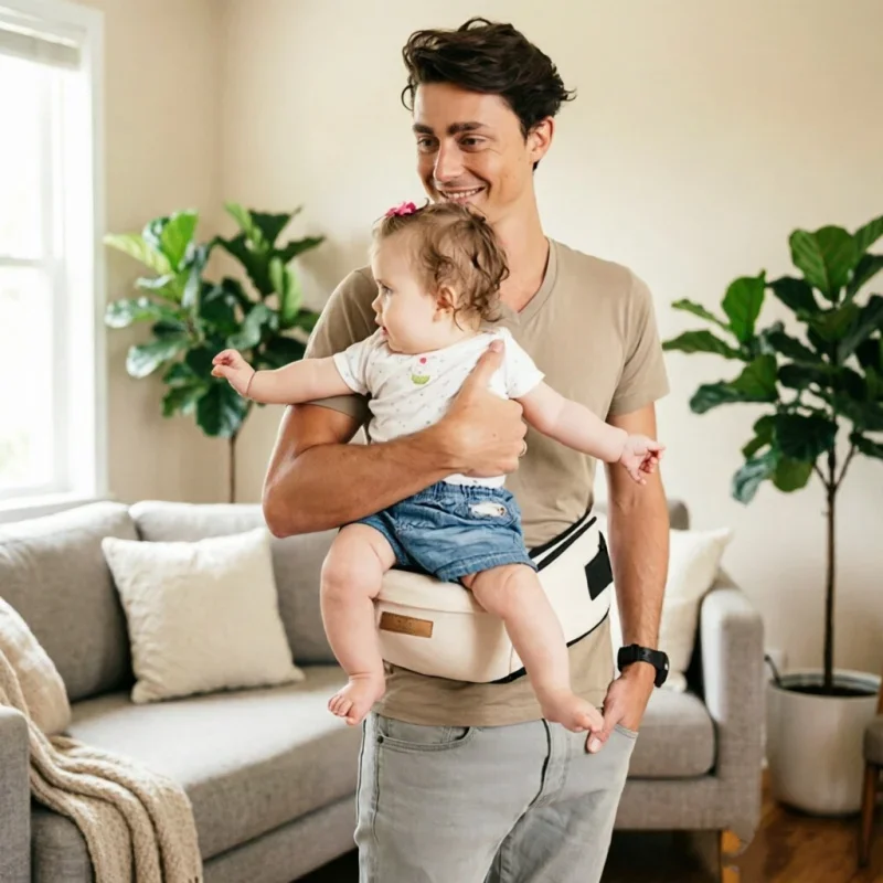 

45 Degree Inclined Baby Waist Stool - Carrier with Sling Hold & Backpack Belt Hipseat Belt for Baby Walkers & Kids’ Outdoor Use