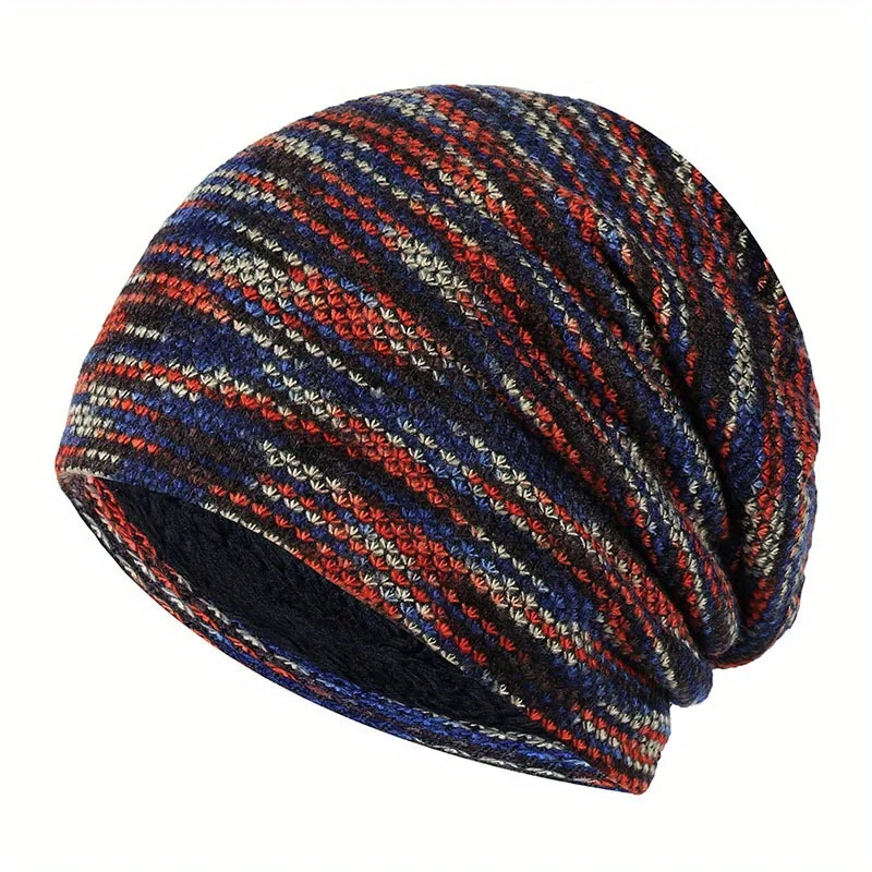 

Colorful Knitted Beanie For Men And Women Fleece Lined Winter Hat Outdoor Warm Skull Cap Unisex Thermal Soft Headwear