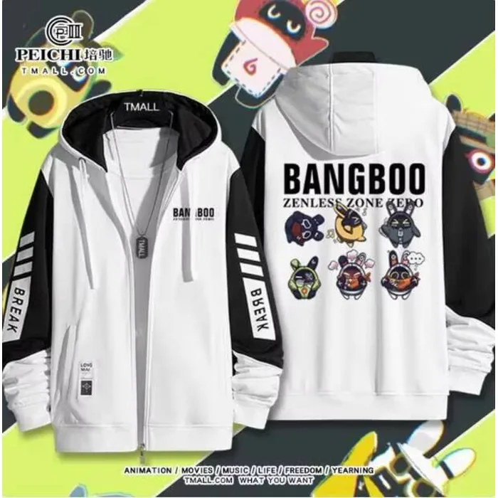 Anime Zenless Zone Zero The Bangboo Sudadera con capucha Cosplay Otoño Invierno hombres mujeres abrigo chaqueta suelta Tops anime