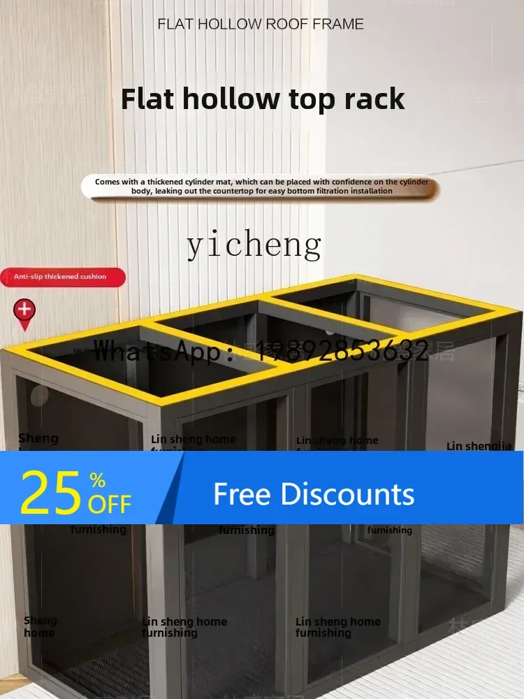 

A1 ZZ fish tank frame stainless steel fish tank base water cluster box carbon steel glass door bottom cabinet