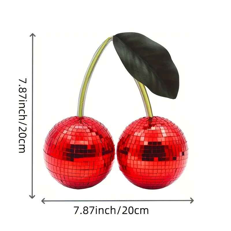 Disco Ball Cherry Mirror Ball Hanging Reflects Light Ball for DJ Club Stage Bar Party Wedding Holiday Decoration Home Decor