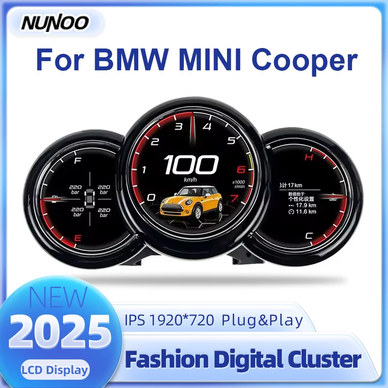 

LCD Digital Instrument Cluster For BMW MINI Cooper R50 R52 R53 R55 R56 R60 R61 F55 F57 Speedometer Dashboard Panel