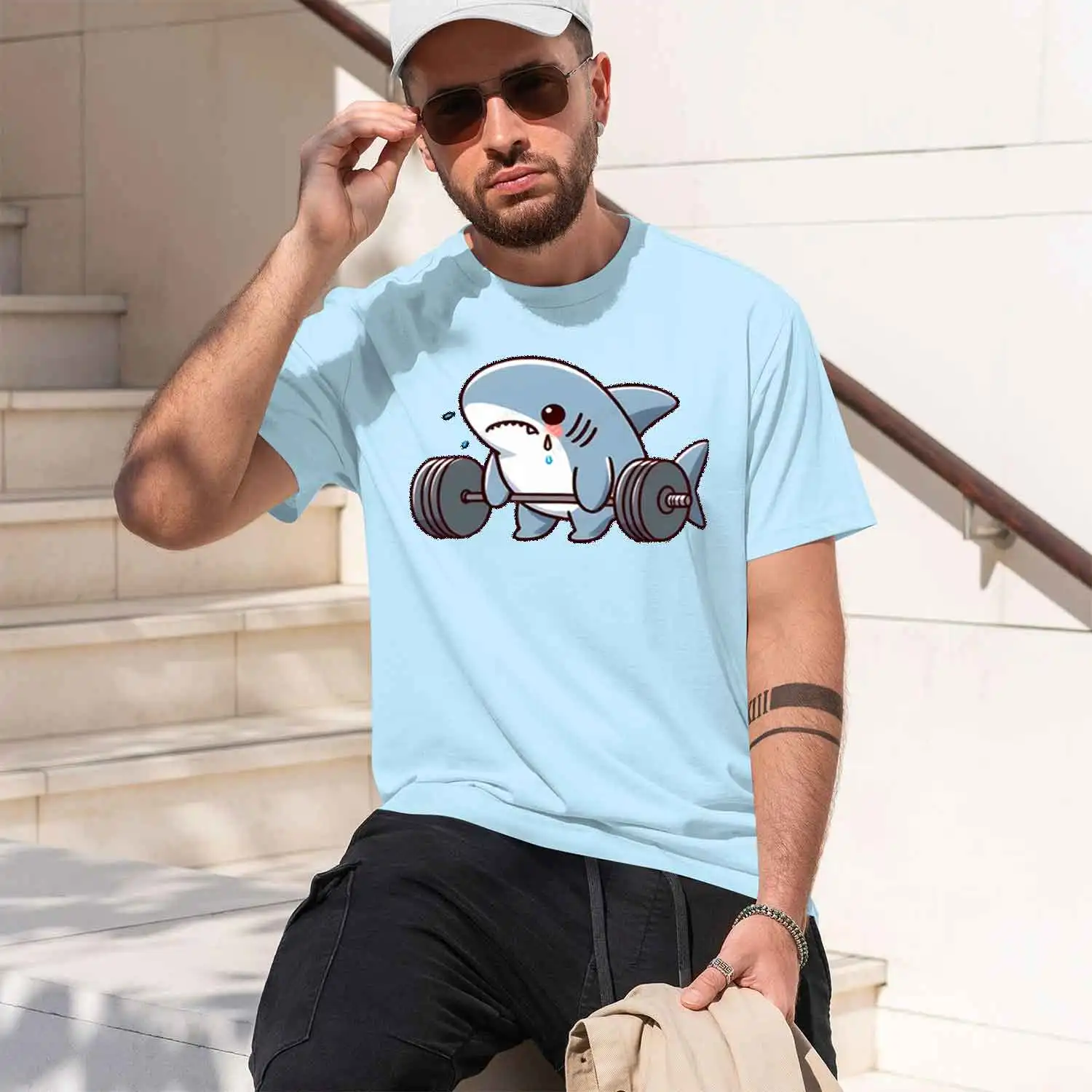 Funny Coon Shark Grh No Pain No Gain GYM Tshirt Fitness Bodybuilding Casual Fashion Loose Sports T Shirt Short Sve Tee 2026 New view 4