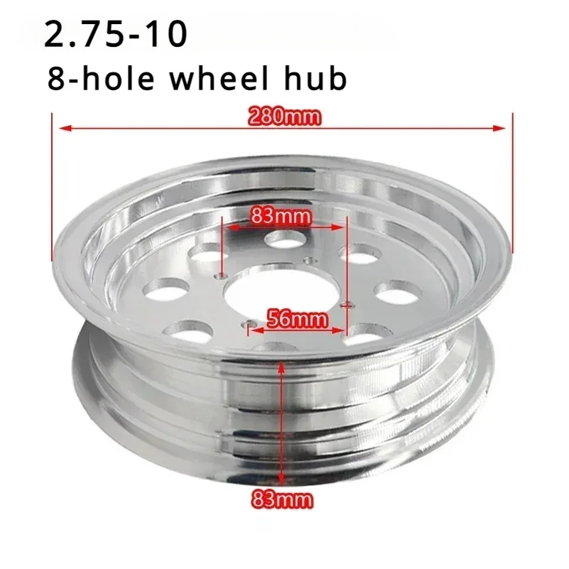 10 Inch 2.75-10 3.50-10 Aluminum Alloy Wheels Suitable for Monkey Bicycles, Motorcycles, Electric Tricycles, Motorcycle Parts