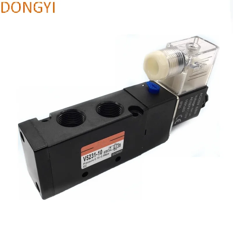 Two-position five-way solenoid valve V5221-08 AC220V/V5221-08 DC24V/V5231-10 AC220V/V5231-10 DC24V/V5241-15 AC220V