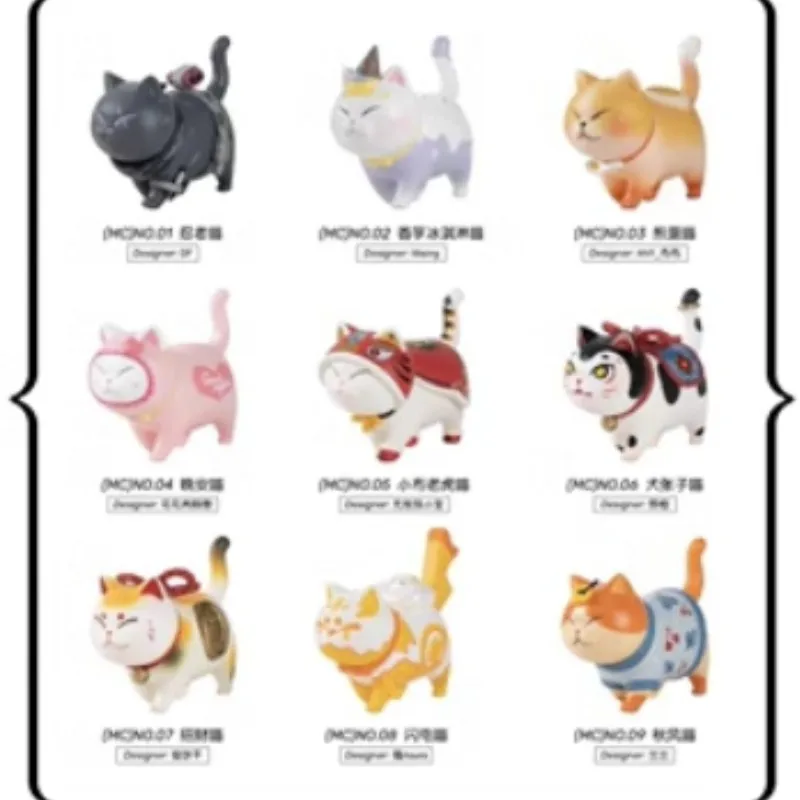 Actoys Cat Meow Bell Collection Series 2 Blind Box Toys Cute Action Figure Dolls Collection Kawaii Gifts Surprise Mystery Box