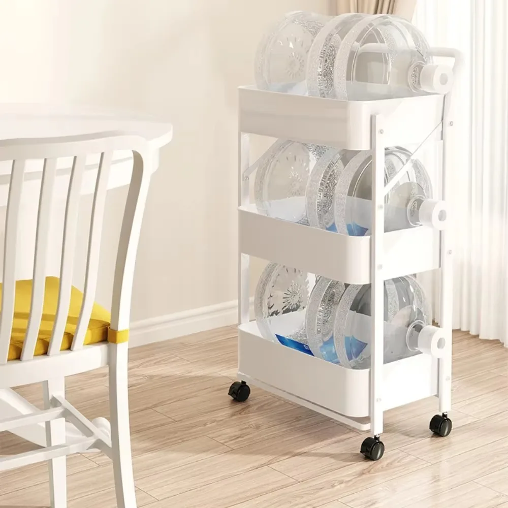 Multi Layer Vegetables Storage Rack Kitchen Bathroom Multi Storey Snacks Shelving Bedroom Portable Folding Storage Trolley Rack