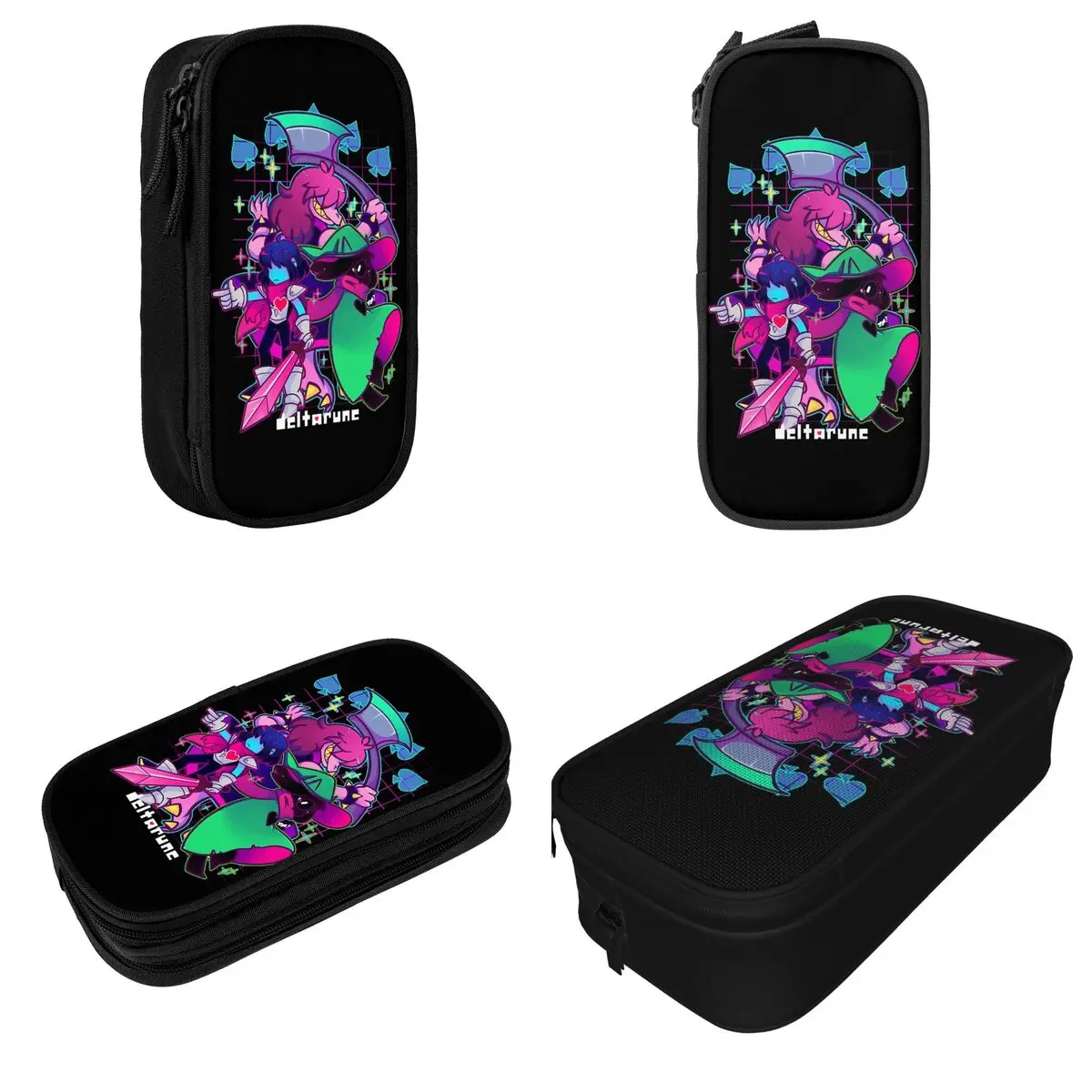 Deltarune Kris Ralsei Pencil Case Pen Holder Bags Student Large Storage Students School Zipper Pencil Box