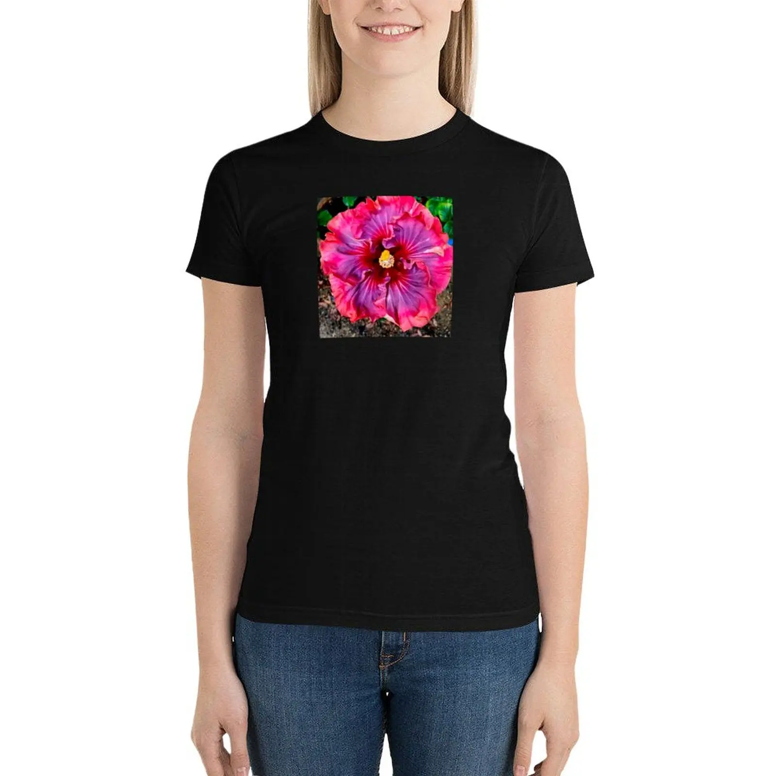 Heather's Hibiscus T-Shirt oversized tees cute clothes woman t shirt