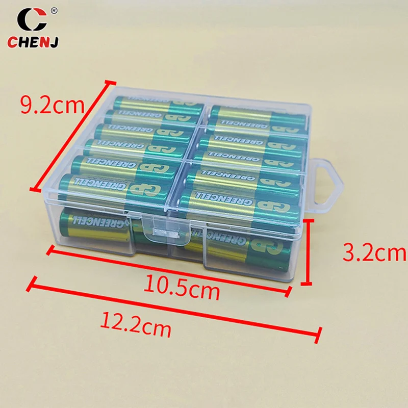 1pc Transparent Battery Storage Box For 18650 Batteries Plastic Organizer With Hardware Accessories And Clear Divider With Cover