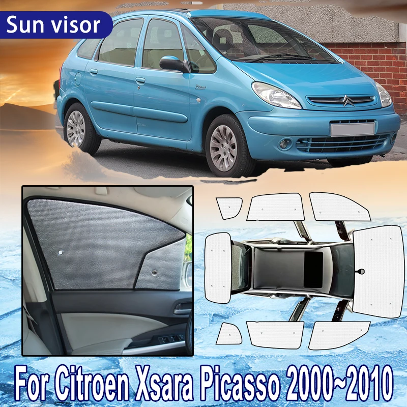 Car Sun Shade For Citroen Xsara Picasso 2000~2010 2001 2002 Car Full Coverage Sunshade Windshield Side Window Sunshade Cooling