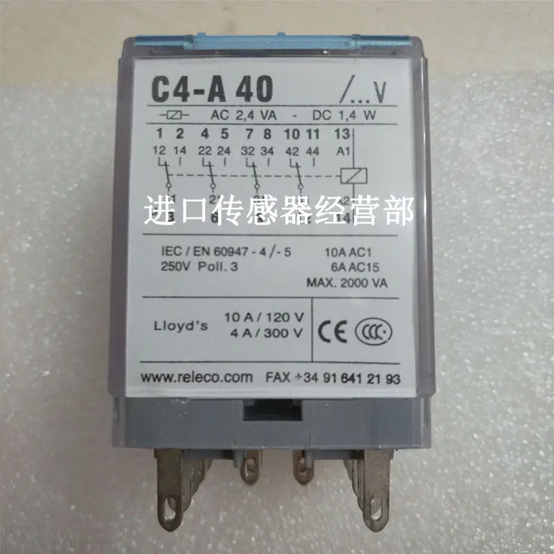 New RELECO C4-A40 DC220V Intermediate Relay