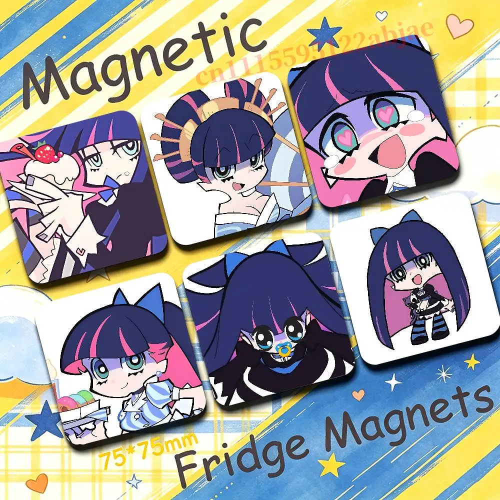 S-Stocking 75mm Square Cute Fridge Magnet Refrigerator Magnet Apartment Decor Gift For Friends Collection