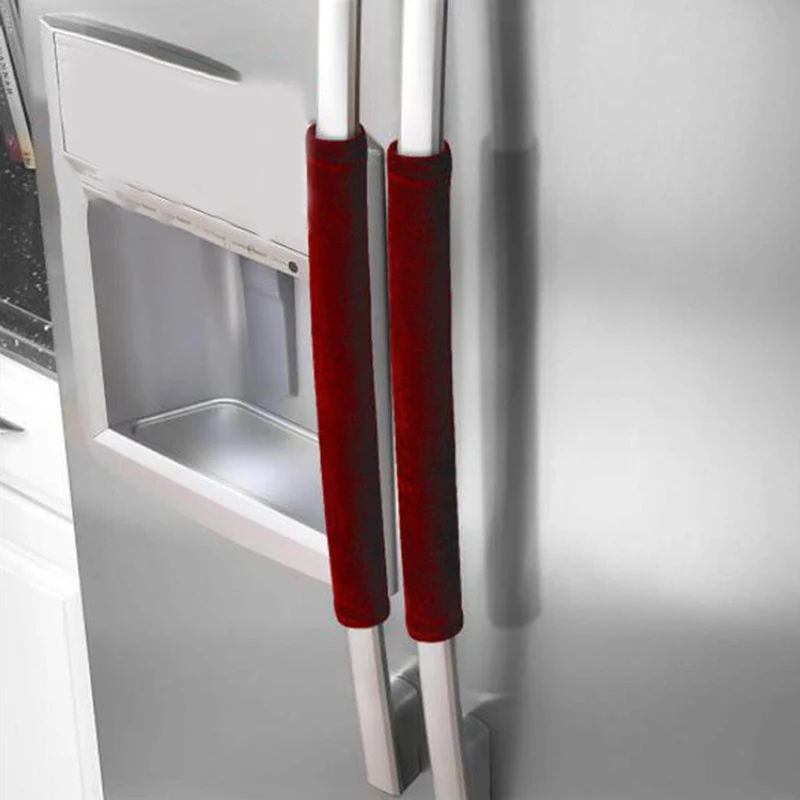 2Pcs Refrigerator Door Handle Anti-slip Protector Cover Fingerprint Proof Decor Sleeve Fridge Oven Appliance Accessory