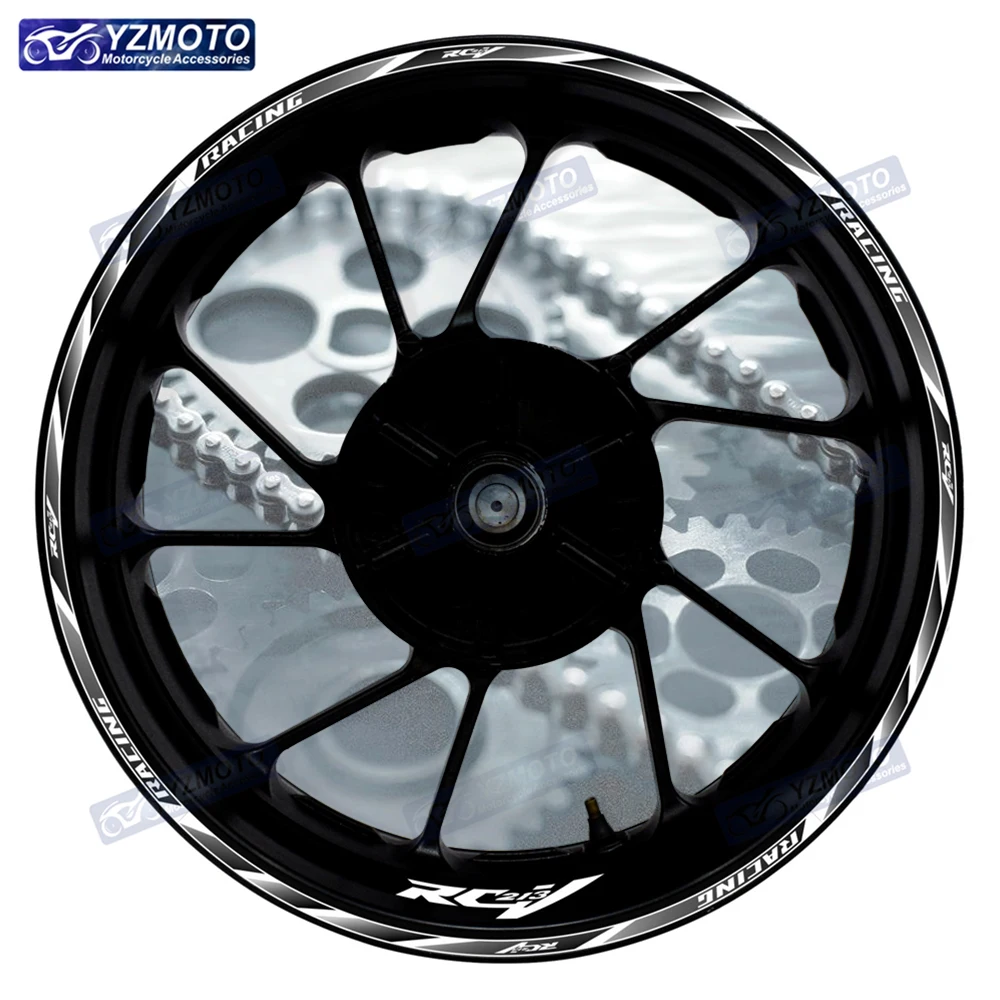 

For Honda RCV213 RCV 213 Motorcycle Racing Front And Rear Wheel Hub 17 Inch Sticker Waterproof Reflective Rim Decal Stickers