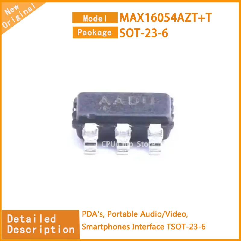 10Pcs/Lot  New Original   MAX16054AZT+T  MAX16054  PDA's, Portable Audio/Video, Smartphones Interface TSOT-23-6