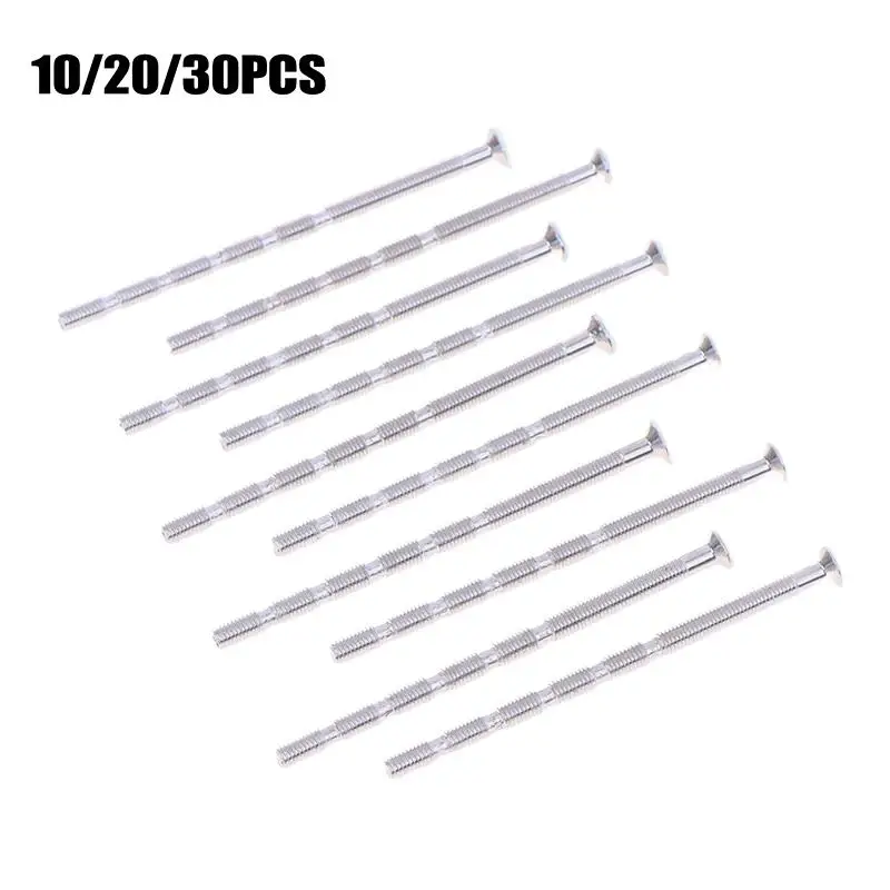 10/20/30 Pz Argento Maniglia Della Porta Viti Set Maniglia Della Porta Bullone Attraverso Fissaggi Per Maniglia Della Porta Manopole serratura della porta viti metalliche Hardware