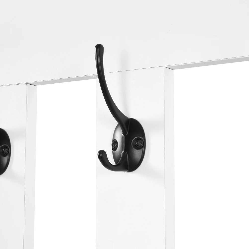 PINGGO Flur-Garderobe mit weicher Polsterung, langer Aufbewahrungsbank, multifunktionaler Schuhschrank für den Eingangsbereich, modernes Design, Plug-in-Schreibtisch – Detail 25