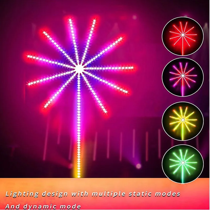 USB 5V LED RGB Fireworks Light APP Smart Control And With Remote Control Music Voice Controlled Decorative Ambient light