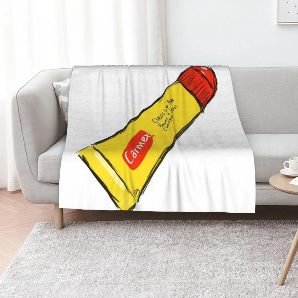 Carmex Classic Lip Balm Throw Blanket Large Thermal Heavy Flannels Furry blankets and throws Blankets