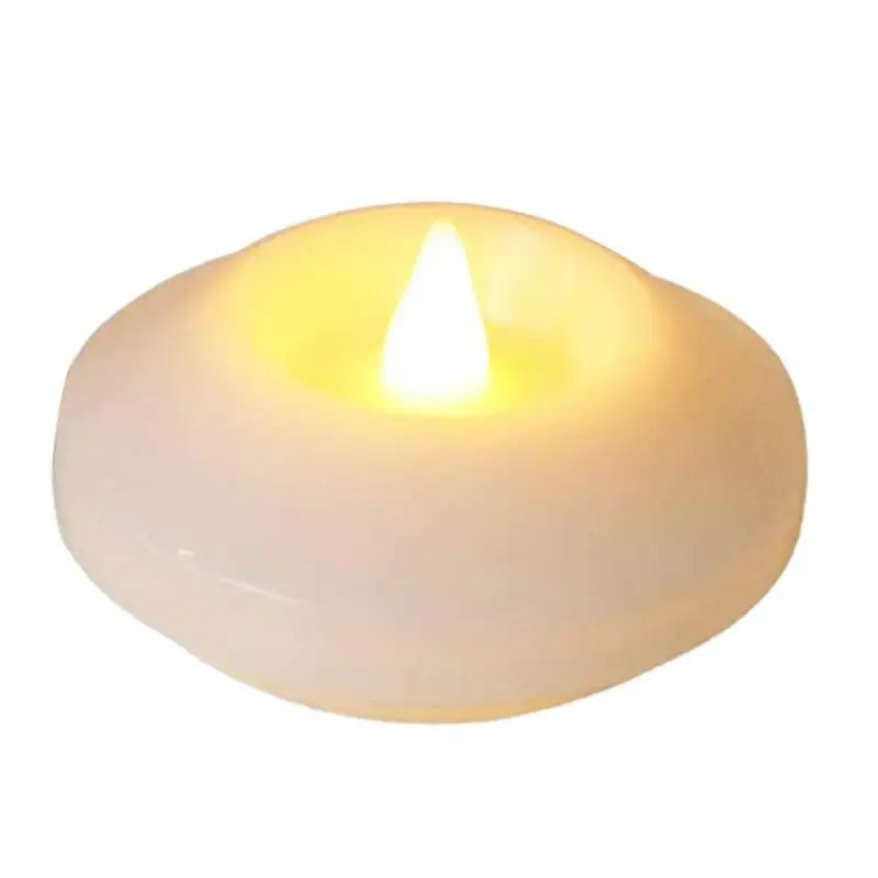 Romantic Flameless Floating Candles DIY Round Candles Party Supplies For Dinners Anniversary Weddings Valentines Events