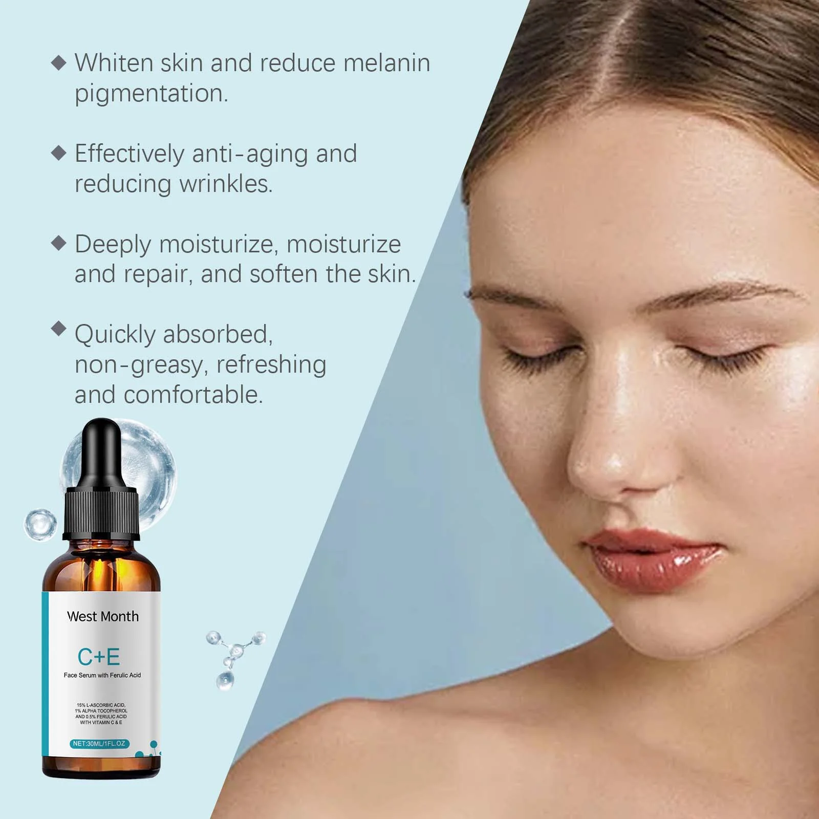 Glycolic Acid Peel Serum Exfoliating Minimizing Pores Reduce Acne Repair Moisturizer Brighten Nourish Whitening Beauty Skin Care