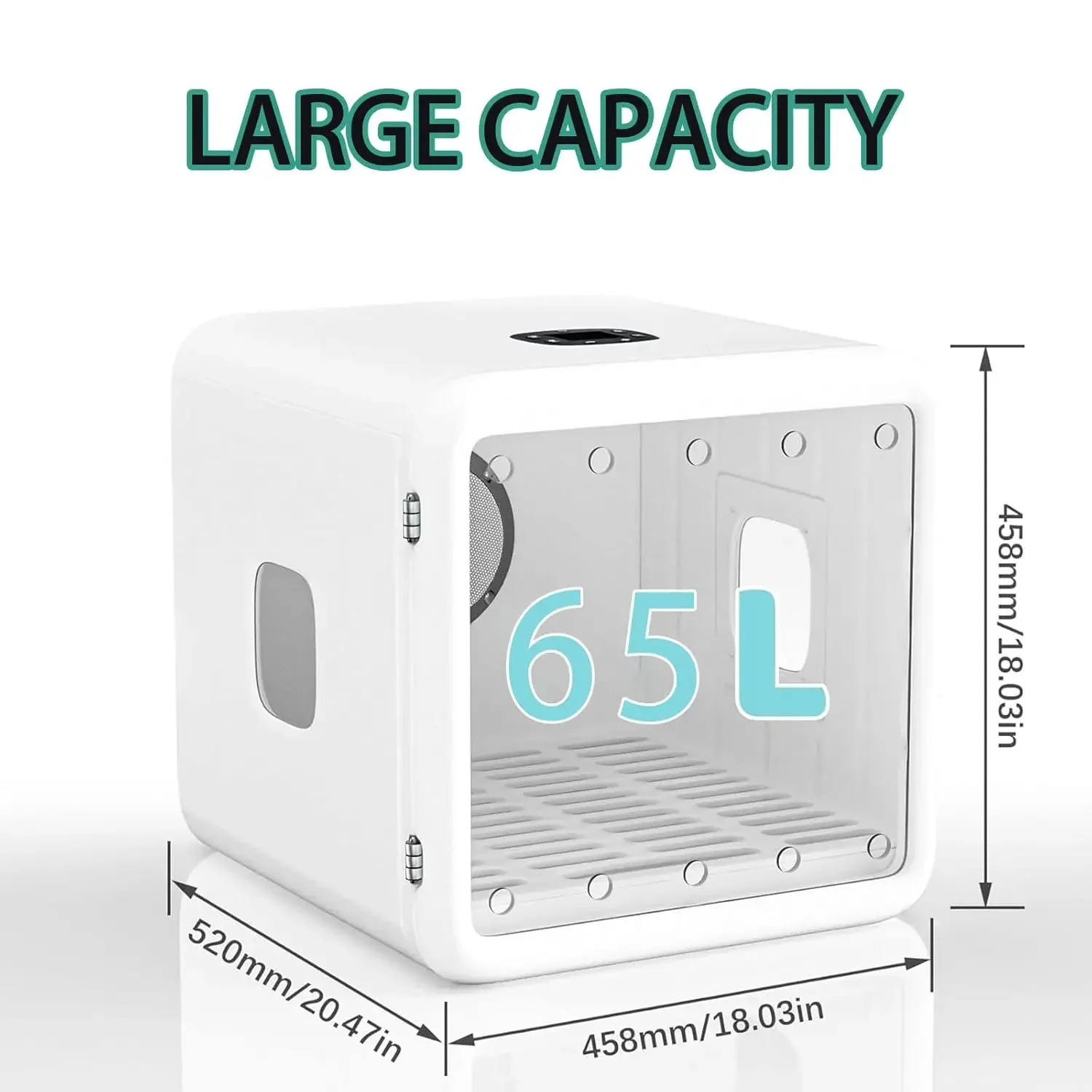 

65L Pet Dryer Box for Cats And Small Dogs - Automatic Fast Drying Efficient Adjustable Temperature Quiet Noise Custom