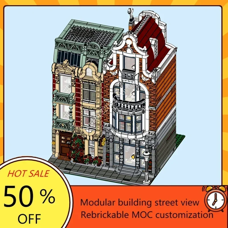 4518PCS Cheese Shop Modular MOC Creative street view Model Building Blocks Architecture DIY Education Assembly Model Toys Gifts