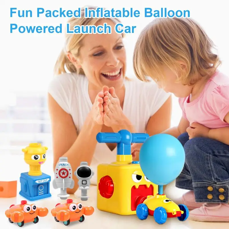 Power Balloon Car Toy Fun Pump And Inertia Balloon Racers Cars Toys Portable Science Intelligence Education Toy For Kids