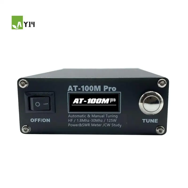 

AY14 -AT-100M Pro Antenna Tuner 1.8-30Mhz Power Meter 125W Automatic Antenna Tuner Support Morse Code Exerciser For Radio