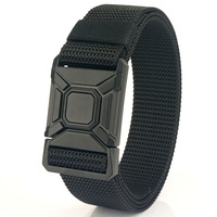 Tactical Belt Men Plastic Buckle Military Canvas Waistband for Outdoor Training