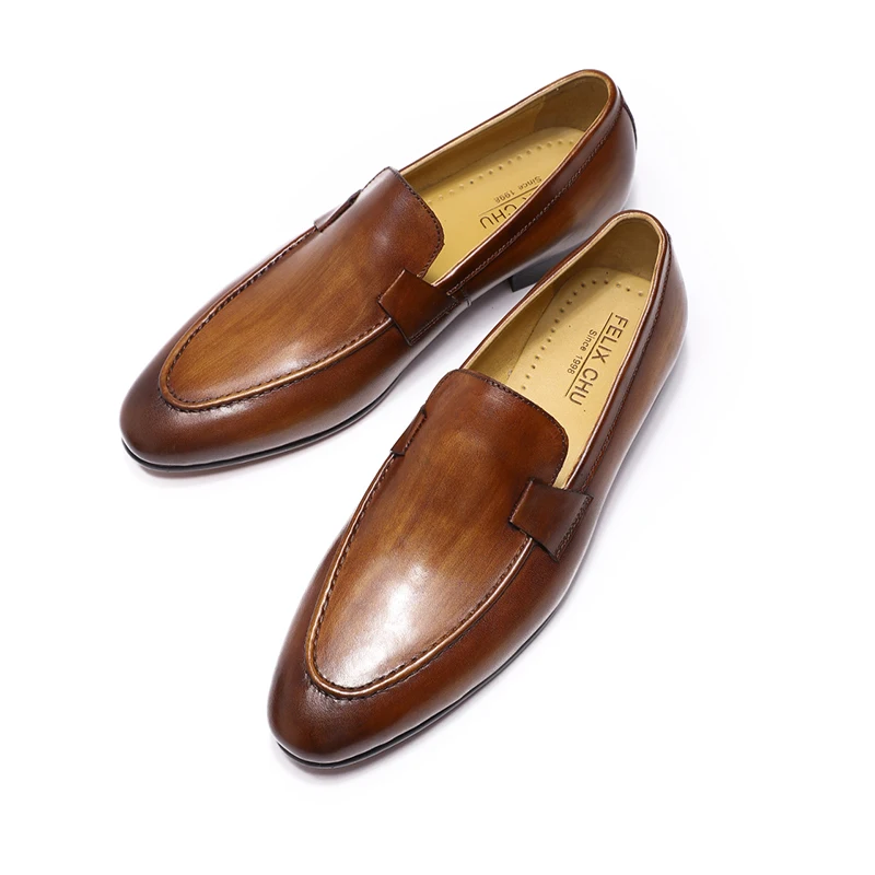 Classic Men's Suede Leather Loafers Slip-On Monk Strap Buckle Formal Dress Shoes for Wedding Party Business Banquet