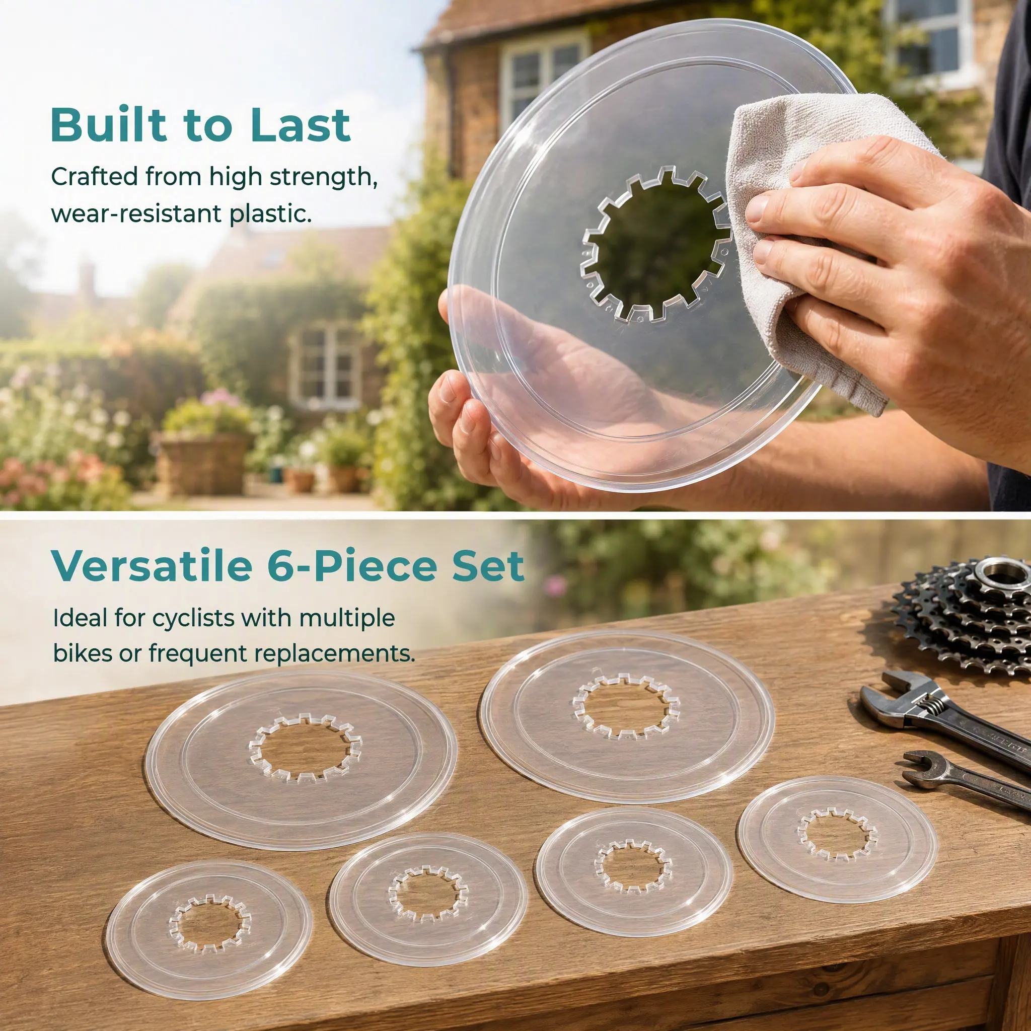 6Pcs Bike Flywheel Protector Set Wear Resistant Chainwheel Guard Cover for Mountain Road Bikes Rear Sprocket Shield Easy