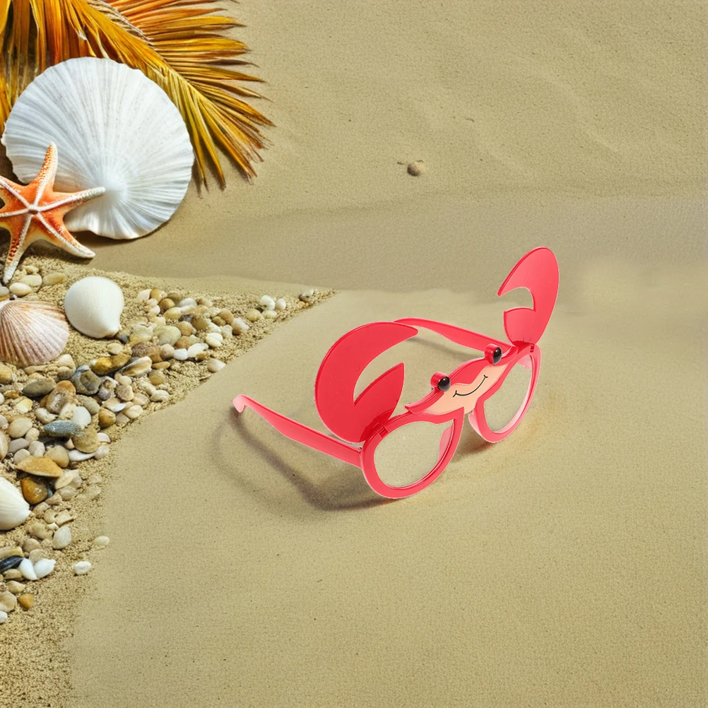

6Pcs Crab Shaped Sunglasses Funny Hawaiian Party Beach Vacation Photo Props Summer Tropical Funny Glasses for Women