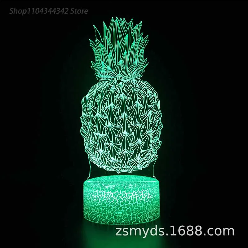 Children's toys 3D creative acrylic plant night light living room bedroom creative parent-child gift decoration light USB atmosp