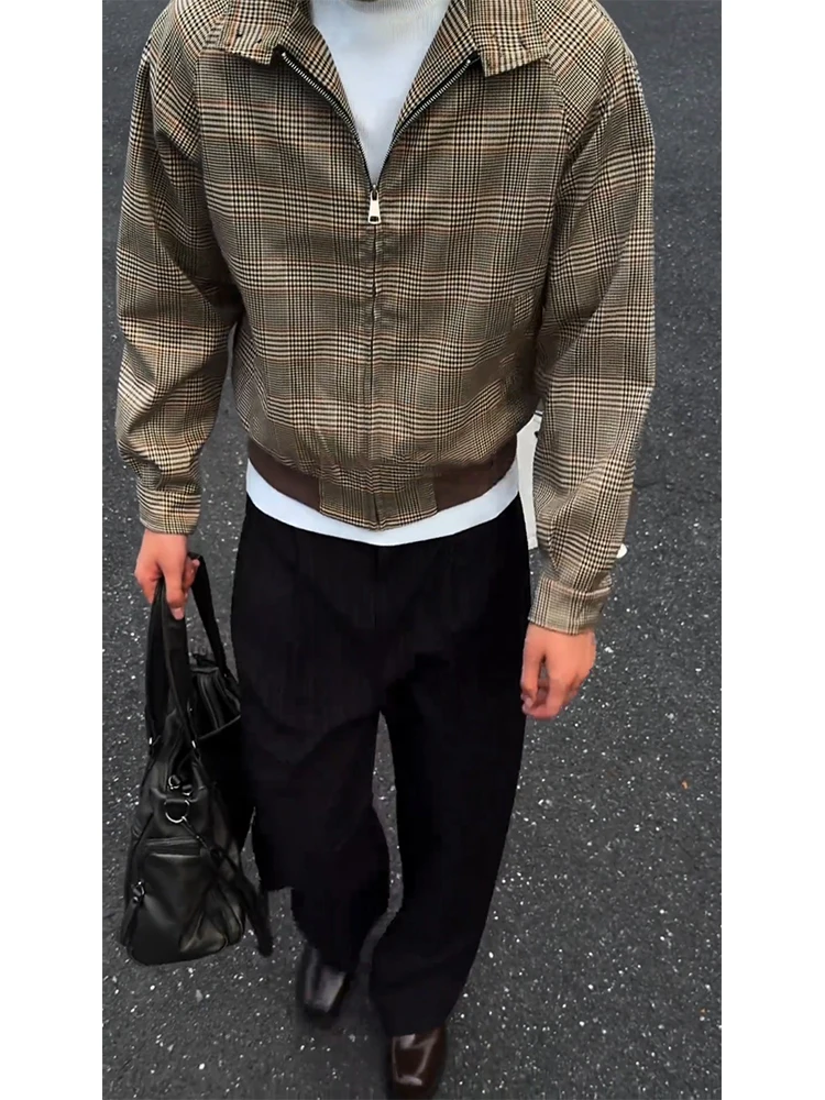 

Коврик Cleanfit с узором «елочка» Harrington Jaet, американская рабочая одежда в стиле ретро, мужской костюм с воротником-стойкой, весна-осень, полиэфирное волокно