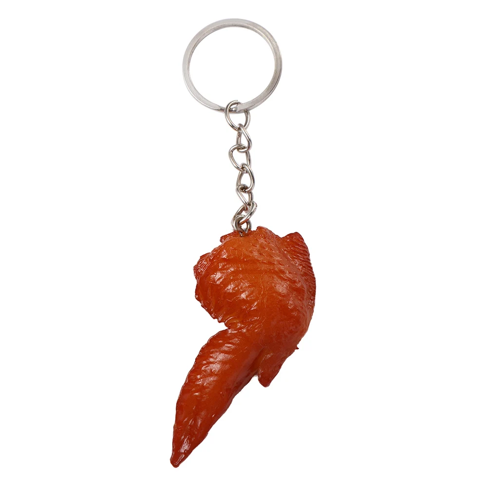 

Funny Cute PVC Drumstick Chicken Wings Pork Belly Simulation Food Keychains Fashion Jewelry Bag Pendant Fast Food Key Ring