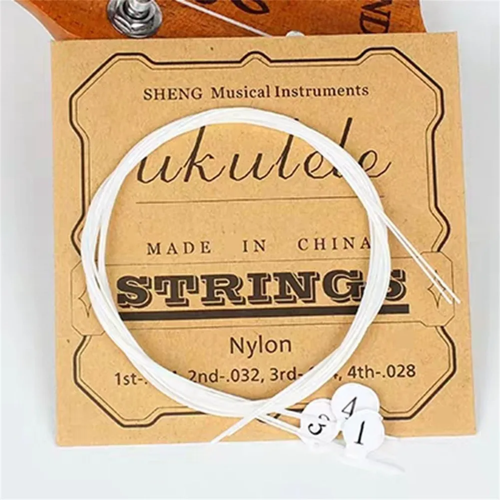 4PCS/Set Nylon Strings Ukulele String For 21 23 26 Inch Ukuleles Compatible With Soprano Concert And Tenor Ukulele Models