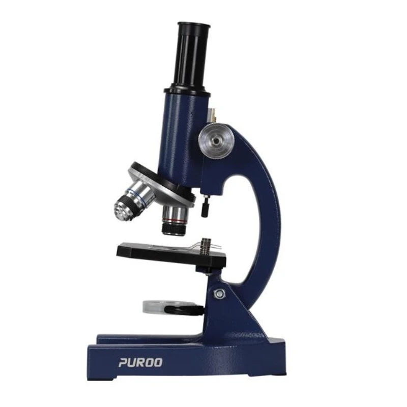 PUROO Biological Microscope 1200X Single Speed Focusing Children Elementary School Students Science Experimental Equipment