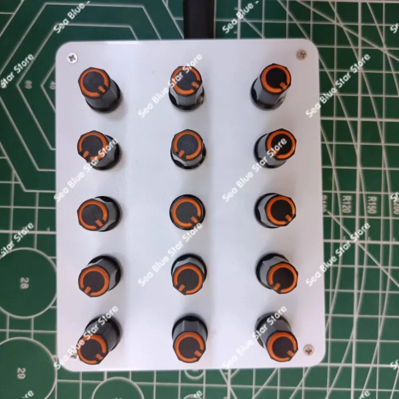 Controller 15 Knob Knobs Custom CC Info Volume USB-C Interface Music Hosting Software MIDI Controller