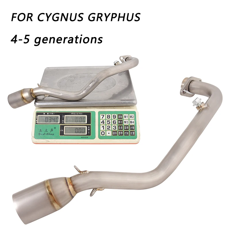 

51MM FOR CYGNUS GRYPHUS 4-5 Generations Motorcycle Exhaust Front Link Pipe Escape Link Pipe Connect Tube Slip On Titanium alloy