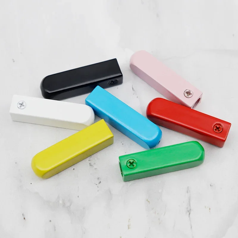 4Pcs/set Square Zinc Alloy Side Screw Metal Aglets Coolstring Rainbow Colorful Shoelace Tips DIY Sneaker Replacement Lace Heads