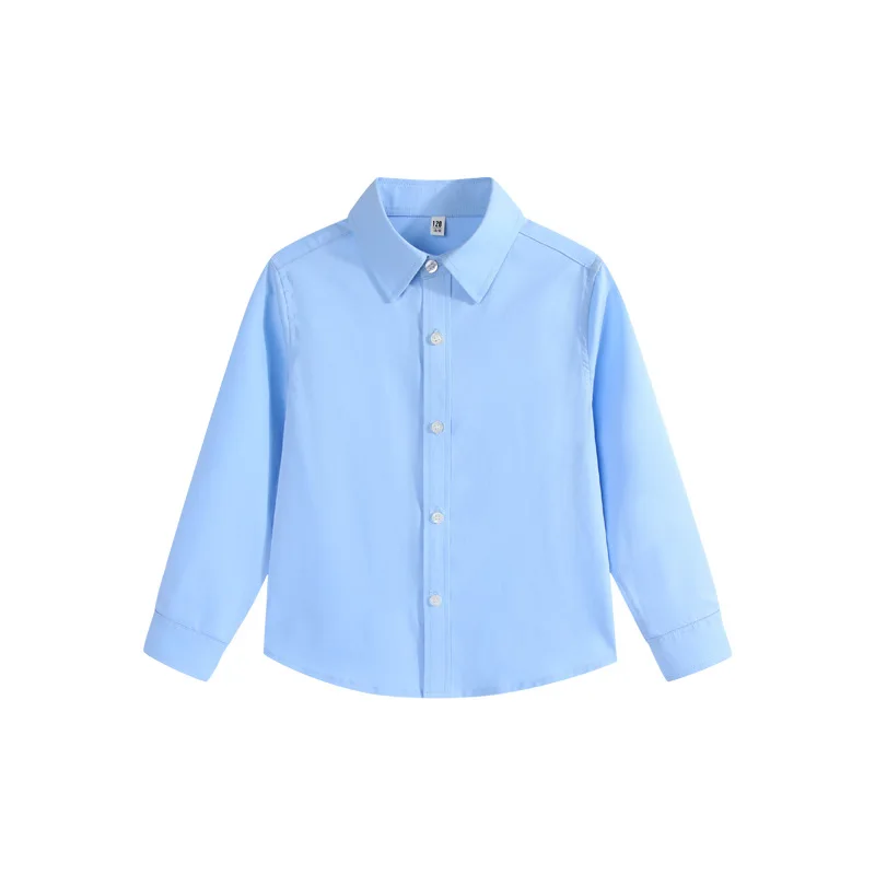 

Blue Boys shirt Children's New long-sleeved spring and autumn cotton performance clothes Comfortable