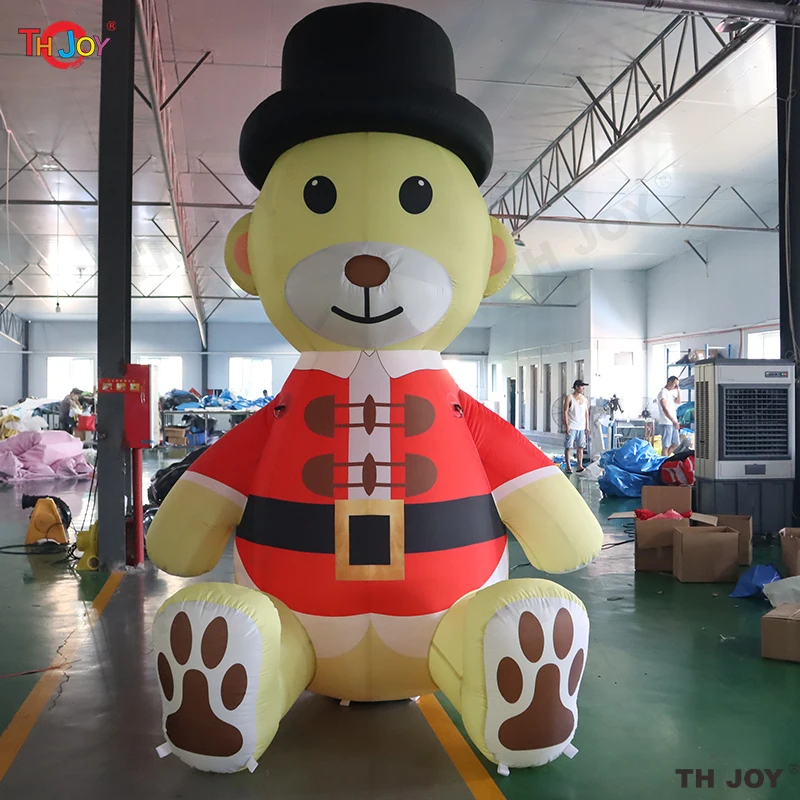 

3m/10ft Giant Inflatable Toys Christmas Decoration Santa Bear with Hat