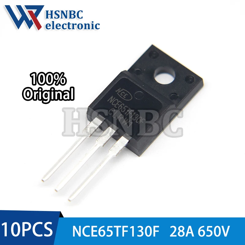 10PCS NCE65TF130F NCE65TF130 65TF130F TO-220F 28A 650V N-Channel Power MOSFET Transistor 100% New Original