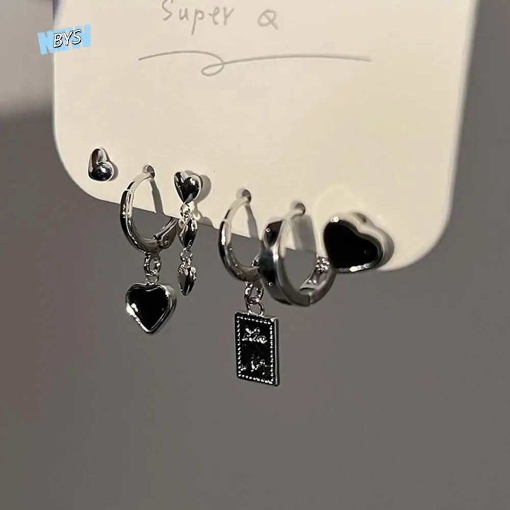 

Jewelry Party Accessories Punk style Hip Hop Heart Ear Stud Women's Earring set Korean Style Earrings Geometric Stud Earrings