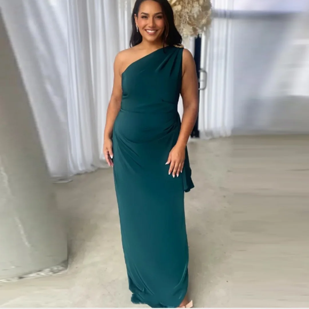 Customized Elegant  Mother of the Bride Dresses Women's Prom Gowns Single Shoulder Formal Gown Backless Party Gowns Plus Size