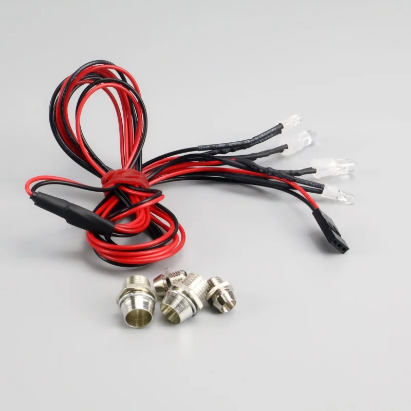 4 ライト 70 センチメートル長 RC LED ナイトヘッドライト 3/5 ミリメートル LED ライトモデルドリフトクローラー車用 RC カー用