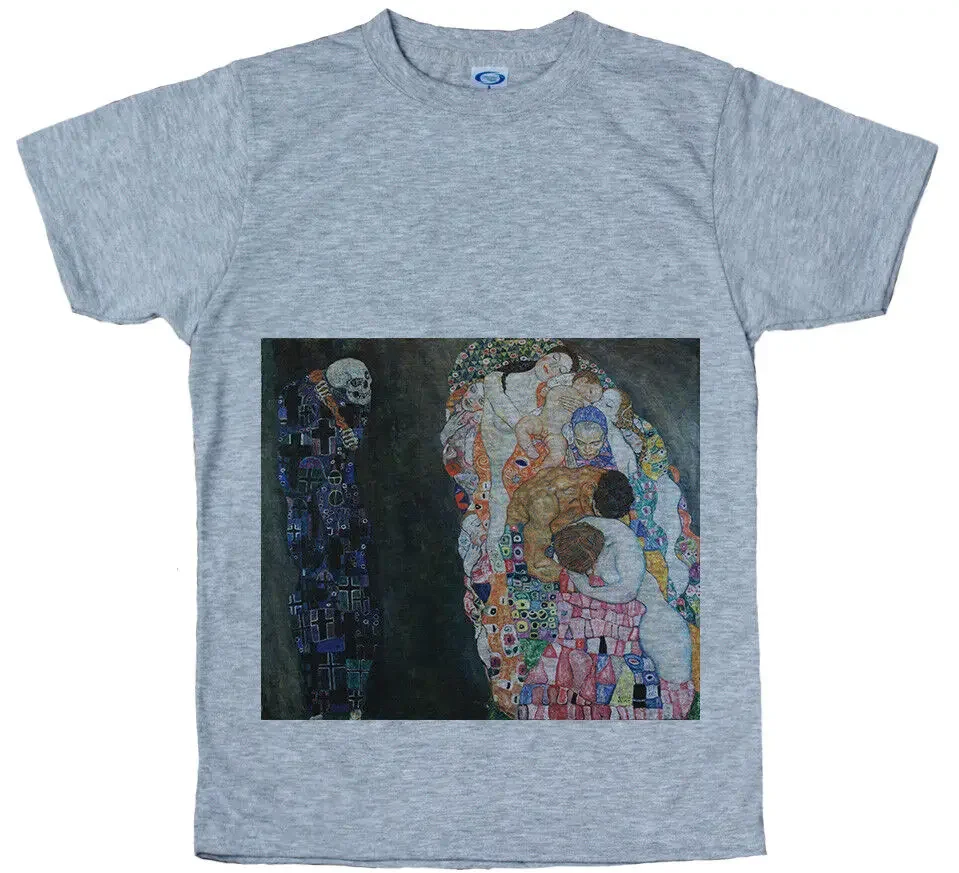 Gustav Klimt - Death and Life T shirt Y2K tops Unisex Summer Short Sleeve