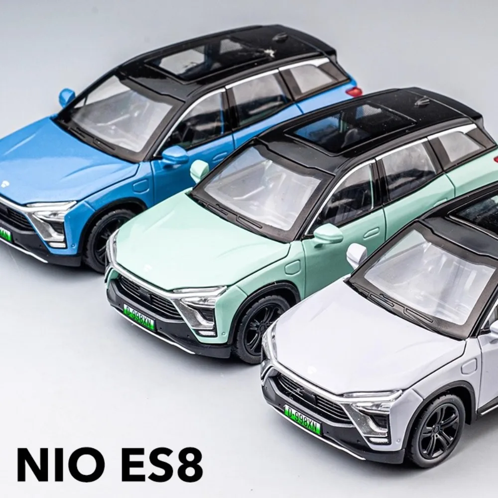 Maßstab 1:32 NIO ES8 Legierung Spielzeugauto Modell Diecast Sound LightModel Zurückziehen Autos Jungen Geburtstag Spielzeug Wohnkultur Dekoration